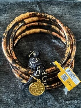 NWT BudhaGirl Koi Leopard Bangles Set of 4 Large Bracelets